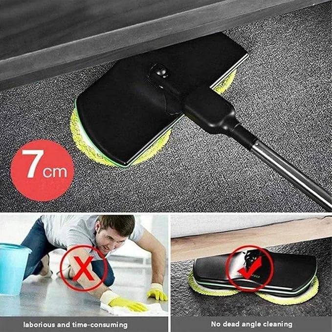 Spinning Cleaner Vacuum,Electric Mops for Floor Cleaning,Cordless Electric Mop,Floor Scrubber and Polisher Machine,Buffer Polisher for Home with Replacement Pad，Includes 8 PCS Cleaning Cloths
