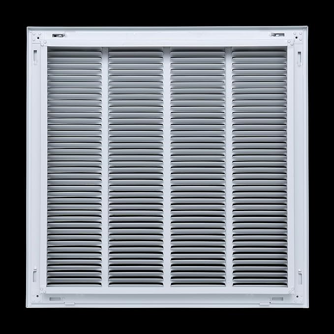 30" X 16 Steel Return Air Filter Grille for 1" Filter - Removable Face/Door - HVAC Duct Cover - Flat Stamped Face - White [Outer Dimensions: 32.5 X 17.75]
