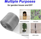 Wire Mesh Hole Fill Fabric 5 in X 103Ft, Weep Holes Filler and Covers, Upgraded Stainless Steel Wire Mesh, Flexible Stretchy Hardware Cloth for Garden House and DIY, Mice Control Rodent Barrier
