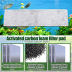 Pangda 12 Pcs Carbon Filter Foam Pads and Foam Filters Compatible with U4 Range of Internal Underwater Sponge Aquarium Underwater Filter Accessories for Internal Replacement Aquarium Fish Tank