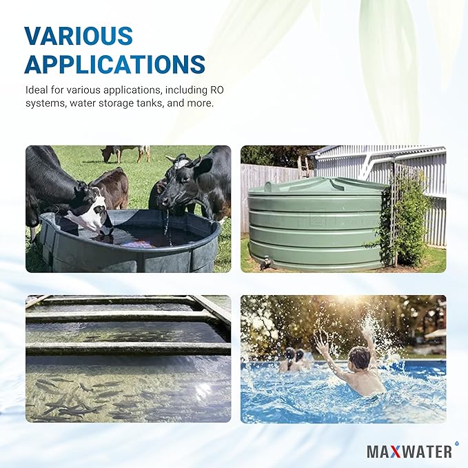 2 pcs Max Water Filter Float Ball Valve with 1/4 inch Quick Connect Push in to Connect Tube Fittings, Adjustable Plastic Float Valve for Aquarium Reverse Osmosis Systems Water Purifiers
