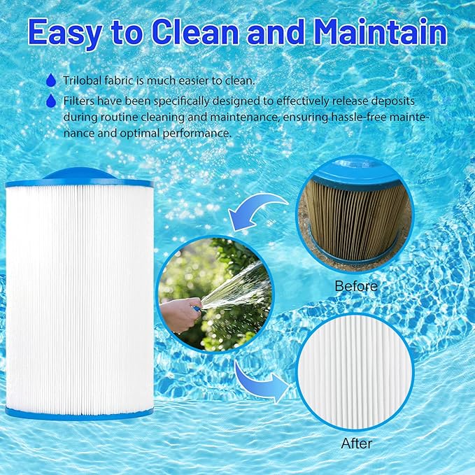 PLFC-7350 Spa Filter Cartridge Replaces for Caldera 50, C-7350, 1019401, 73532, PCD50N, FC-3963, 75017 Hot Tub Filter, 50 sq.ft, 1 Pack
