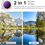 4-Pack ND/CPL Filters Set for DJI Air 2S Drone, ND4/CPL, ND8/CPL, ND16/CPL, ND32/CPL Filters Compatible with DJI Air 2S, Multi Coated HD Optical Glass Neutral Density & Polarizer Filter Kits