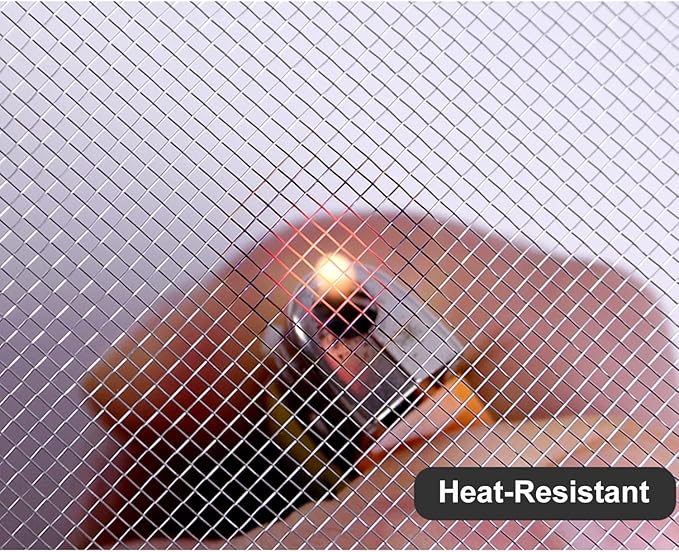 304 Stainless Steel Woven Wire Mesh,Stainless Steel Wire Metal Mesh Sheets,8 Mesh Steel Woven Mesh Rodent Proof Garden Insect Screen Heat-Resistant Metal Filter Screen Sheet