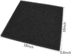 Aquarium Filter Bio Sponge Pad, Foam Sponges Filter Media, Cut fit it Filter Accessories for Fish Tanks and Ponds (18"x18"x0.8" (20PPI) 2 Pack)