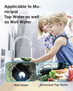 Waterdrop Whole House Water Filter System, with Carbon Filter and Sediment Filter, 5-Stage Filtration, Highly Reduce Lead, Chlorine, Odor and Taste, 2-Stage 5 Micron WD-WHF21-PG, 1" Inlet/Outlet