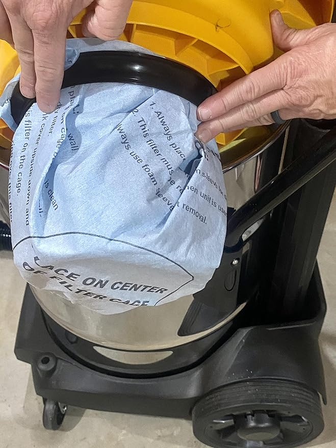 Reusable Dry Disc Filter for Small Shop Vac Kit includes 6 Dry Filters, 2 Foam Sleeves, and 2 Mounting Rings - Compatible with Shop Vac, Ridgid, Craftsman and Other Similar Wet Dry Vacs