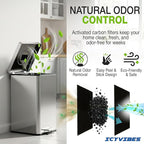 Premium 12 Pack Activated Carbon 3 in 1 Garbage Can Odor Absorber Filters Coconut Charcoal Puck Deodorizer Step Replacements for Kitchen Trash On The Go Bag Air Freshener Pods Compatible Magic Small