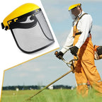 Amylove 4 Pcs Safety Face Shield with Mesh Weed Whacking Face Shield Masks Chainsaw Gardening Weed Mover Protection (Yellow)