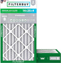 Filterbuy 14x25x4 Air Filter MERV 8 Essential Dust & Allergy Defense (2-Pack), Electrostatic Pleated HVAC AC Furnace Filters Replacement, Made in USA (Actual Size: 13.88 x 24.88 x 3.63)