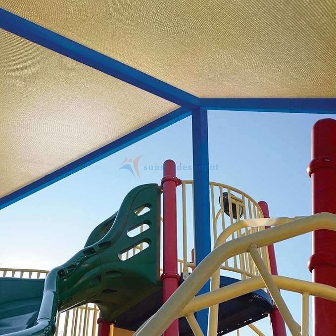 TANG Sun Shade Fabric Roll 8'x53' Shade Cloth for Garden Beige HDPE Mesh Shading Pergola Cover Replacement Canopy, 95% Blockage Sunshades for Outdoor Patio Backyard Plant