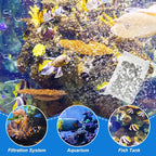 15 Pcs Aquarium Filter Media Bags, Fine Mesh Filter Bags with Plastic Zipper, Reusable Polyester Net Bag for Activated Carbon, Bio Balls, Ceramic Rings, Fresh Saltwater Tanks (2.4" x 4")