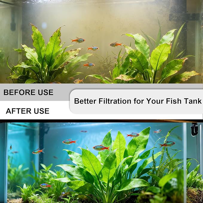 10-Piece Filter Media Maintenance Kit Compatible with Seachem Tide 110 Gallon/400L Aquarium Fish Tank - Includes Blue Sponge, Carbon, Ceramic Rings & Mesh Bags