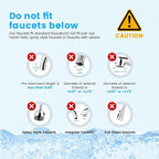 Vortopt Countertop Water Filter F8-Faucet Filtration System for Kitchen Sink,Reduces 99% Chlorine,Heavy Metals,Bad Odors,Includes 1 Filter.