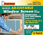 Frost King 2AWS1145 WB Marvin Adjustable Window Screen, 10" high, fits 25 - 45" wide, 2-Pack