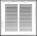HVAC Premium 8" X 8" Steel Return Air Filter Grille for 1" Filter - Fixed Hinged - HVAC DUCT COVER - Flat Stamped Face - White [Outer Dimensions: 10 5/8"w X 10 5/8"h]