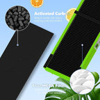 FLT4825VO HEPA Filter B Toxin Absorber Replacement Compatible with G-Guardian AC4825, AC4300, AC4900, AC4825DLX, AC4850 Air Purifier, 4 H13 True HEPA Filters + 8 Activated Carbon Pre-Filters, Green