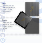 120mm Fan Filter PC Dust Filter Computer Fan Grills Dust Mesh Magnetic Frame PC Case Cover Dustproof PVC 50 Mesh(PVC, Gentleman Aesthetic, 120 * 120mm, 5pcs, Black)