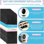 10 Pack Carbon Filters Compatible with Litter Robot 3,Cat Litter Box Replacement Filter,Keep Your Home Clean and Fresh,3.5" x 10" x 0.2"