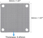 uxcell PC Dust Fan Screen with Screws for Cooling Dustproof Case Cover PVC 50mm 5pcs