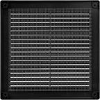Vent Systems 8'' x 8'' Inch Black Soffit Vent Cover - Pack of 100 - Flat Square Air Vent Louver - Grille Cover - Built-in Insect Screen - HVAC Vents for Bathroom, Home Office, Kitchen 8x8 Inch