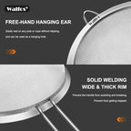 Walfos Small Fine Mesh Strainer for Cocktail & Tea, Mini Stainless Steel Sieve with Handle, 3.15 Inch Metal Strainers for Juicing, Coffee, Drinks, Tea Herbs