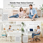 DAYETTE Air Purifiers for Home Large Room Up to 2400 Ft² with Fragrance, Smart WiFi Alexa Control,Auto Mode, HEPA Air Purifier with Washable Prefilter for Bedroom, Dorm Room, Pets, Office
