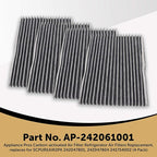 Appliance Pros Carbon-activated Air Purifier Filter Replacement, Refrigerator Air Filters, 4 Pack, Compatible with Frigidaire and Electrolux Models