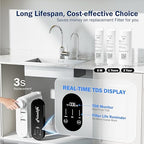 Frizzlife 600GPD Reverse Osmosis Water Filter System, NSF/ASNI 58&53&42&372 Standard, 11 Stage Tankless RO Water Filter, Under Sink Water Filtration, 2:1 Pure to Drain, Reduces TDS, BPA Free, PX600