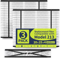 IYOUYA 3 Pack 213 Replacement Filter Compatible with AprilAire Whole House Air Purifiers 1210,1620,2210,2216,3210,4200,20x25x4, MERV-13 Furnace Filter