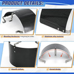 PTNHZ Universal Stainless Steel Air Intake Filter Cover Heat Shield Fits for 2.5-3.5" Cone or Cylinder Filter Carbon Fiber