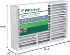 Filterbuy 14.5x27x5 Air Filter MERV 13 Optimal Smoke & Allergy Defense (1-Pack), Pleated HVAC AC Furnace Filters for Trane, American Standard, Honeywell, and More (Actual Size: 14.06 x 26.13 x 4.97)