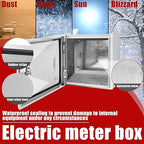 Electrical Box 12 x 12 x 8 Inch Indoor Outdoor Electrical Enclosure Box Steel Junction Box Wall Mounted Universal Electrical Project Box with Safety Locks and Mounting Plates