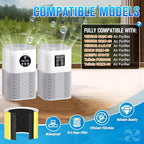 A1 A1W Air Purifier Filter Replacement Fit for VEWIOR HQSC-50 HQKJ-80, AMEIFU AP01W, KOIOS HQKJ-50 Air Purifier, A1 3-in-1 H13 HEPA Air Cleaner Filter