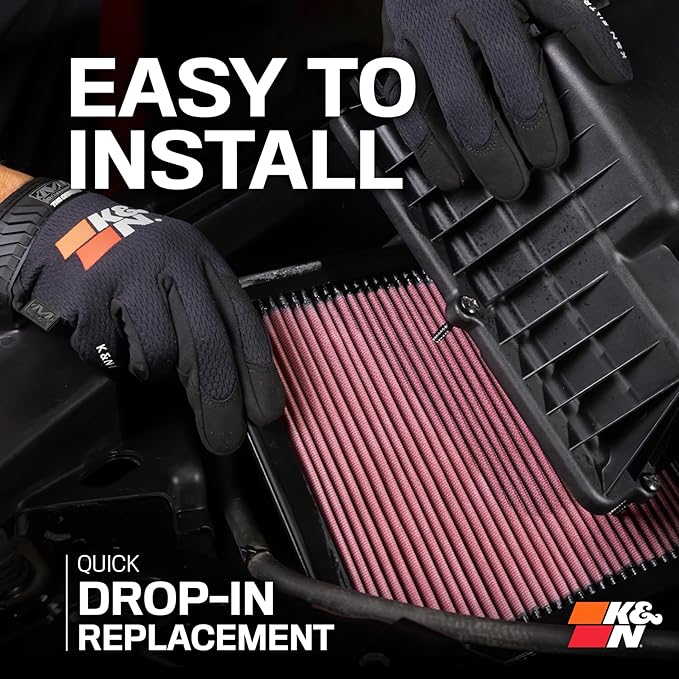 K&N High-Flow Original Lifetime Engine Air Filter: Increase Power: Washable: Compatible with 2017-2025 HYUNDIA/KIA: Elantra, I30, Kona, Veloster, Cerato, Forte, ProCeed, Seltos, Soul, Xceed, 33-5050