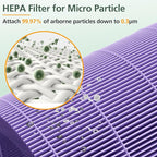 AP301 AP302 HEPA filter Replacement, ONLY for Dayette AP301 AP302 Air Purifier, HEPA and More Carbon Particles, Pets Odors filter