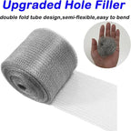 Wire Mesh Hole Fill Fabric 5 in X 103Ft, Weep Holes Filler and Covers, Upgraded Stainless Steel Wire Mesh, Flexible Stretchy Hardware Cloth for Garden House and DIY, Mice Control Rodent Barrier