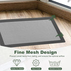 YOKIVE 6 Pcs Magnetic Floor Vent Covers, Floor Register Cover PVC Mesh Air Vent Screen Filters, Great for Home Floor, Wall, Ceiling, Catch Debris Hair Dust (Black, 15-Inch x 8-Inch)