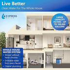 Express Water Whole House Water Filter System | ULTIMATE PROTECTION | 3 Stage Home Filtration, Top Tier Heavy Metal + Anti-Scale Filter, Highly Reduces Scale, Chloramine, Chlorine, PFAs, Lead, Arsenic