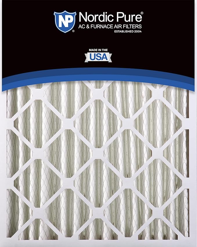 Nordic Pure 20x20x4 (Actual Size: 19 1/2 x 19 1/2 x 3 5/8) Pleated MERV 13 Air Filters 2 Pack