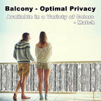 Balcony Privacy Screen 6.6' x 26.2' UV Protection Weather-Resistant Outdoor Dog Fence, with Grommets, for Porch Deck Outdoor Backyard Patio Balconys, Vertical Floor Pattern