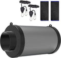 4 Inch Air Carbon Filter for Grow Tent,Smellines Control with Australia Virgin Charcoal for Inline Duct Fan，Hydroponic Growth,Pre-Filter Included