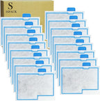 16 Pack Small Filter Cartridge Compatible with Aqueon, Aquarium Fish Tank Filter Cartridges Replacement for QuietFlow E Internal Power Filter Size 10 and Minibow Aquarium Filters Size 1/2.5/5 Gallon