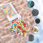 15 Pcs Aquarium Filter Media Bags, Fine Mesh Filter Bags with Plastic Zipper, Reusable Polyester Net Bag for Activated Carbon, Bio Balls, Ceramic Rings, Fresh Saltwater Tanks (2.4" x 4")