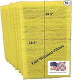 Fast-Shipped-Filters 10 Pack 20x22 Replacement Filter Pads Compatible with MicroPower Guard One Hour Air Cleaner Refill Yellow (10, Yellow, 20x22)