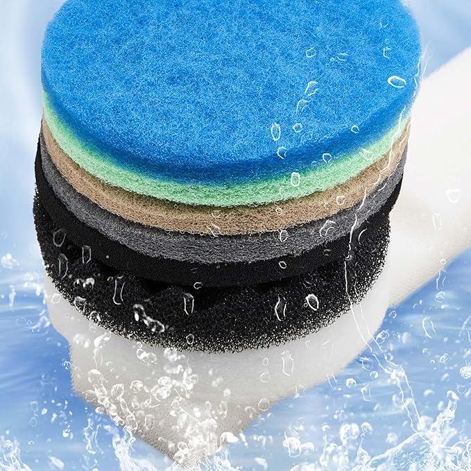 62 Pcs Compatible with Fluval Fx4/fx5/fx6 Replacement Filter Media, 6 Foam Block, 6 Carbon and 6 Water Polishing Pad, 4 Bio-sponge 6 Filter Pad, 6 Carbon, 18 Nitrite/phosphate/ammonia Remover