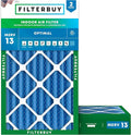Filterbuy 12x24x4 Air Filter MERV 13 Optimal Smoke & Allergy Defense (2-Pack), Electrostatic Pleated HVAC AC Furnace Filters Replacement, Made in USA (Actual Size: 11.50 x 23.38 x 3.63)