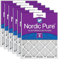 Nordic Pure 12x12x1 (Actual Size: 11 3/4 x 11 3/4 x 3/4) Pleated MERV 8 Air Filters 6 Pack