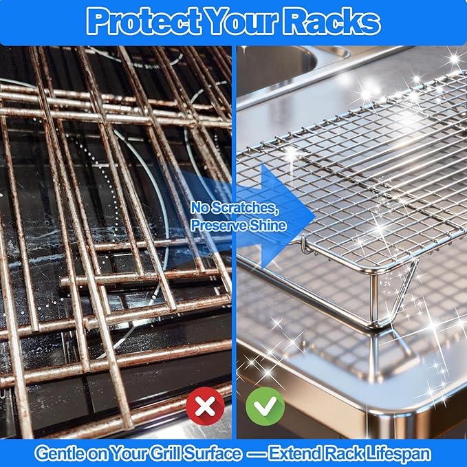 RackRescue - Professional Oven Grate Washing Bags | 10 Piece Large Capacity Degreasing Set with Reinforced Seams & -Resistant Film for Microwaves, Smokers, Kitchens and Barbecue