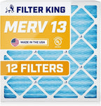 Filter King 20x27x1 Air Filter | 12-PACK | MERV 13 HVAC Pleated A/C Furnace Filters | MADE IN USA | Actual Size: 20 x 27 x .75"